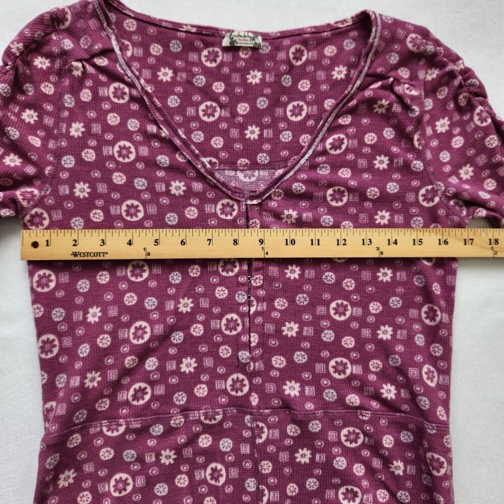 Free People Intimately Home Alone Pink Floral Onesie Pajama Long John Comfy - Picture 9 of 9